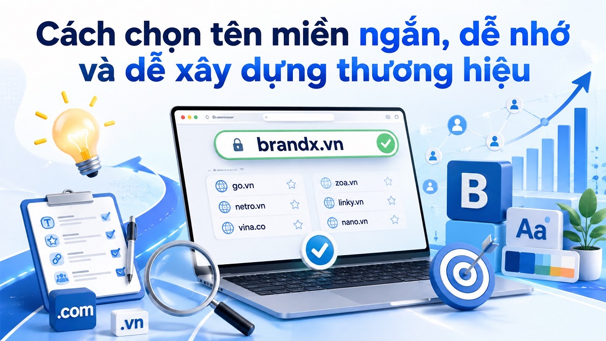 Cách chọn tên miền ngắn, dễ nhớ và dễ xây dựng thương hiệu