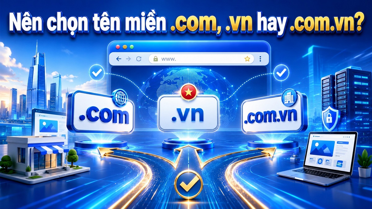 Nên chọn tên miền .com, .vn hay .com.vn?